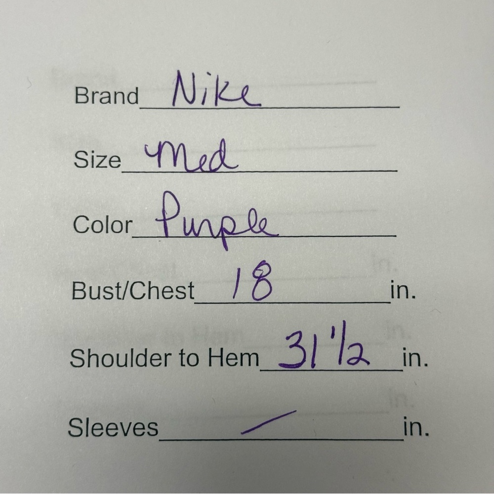 Nike Purple Tank Top Women’s Medium | Dri-Fit Activewear Running Gym Racerback - Picture 8 of 8